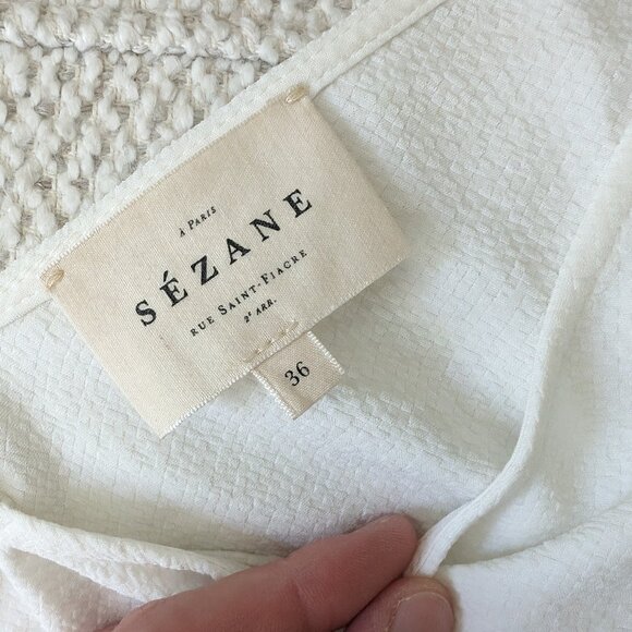 NWOT Sezane Claudia Lace Blouse - Picture 5 of 9